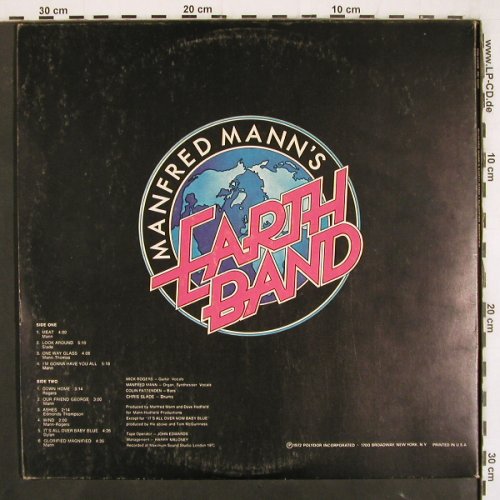 Mann's Earth Band,Manfred: Glorified Magnified, Foc, m /vg+, Polydor (PD 5031), US, 1972 Typ: LP Best.-Nr.: V3670 Preis: 12,50 Euro