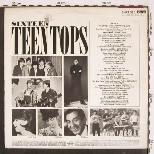 V.A.Sixteen Teen Tops: Isabella Bond...Denny Seyton's S.G., HörZu Bravo(SHZT 525), D, m /vg+, 1965 - LP - V3727 - 30,00 Euro