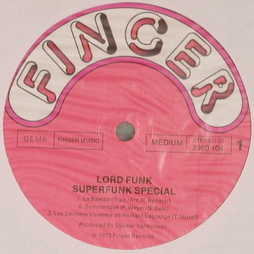 Lord Funk: Superfunk Special, Finger(2960 104), D, co, 1973 - LP - V3737 - 60,00 Euro
