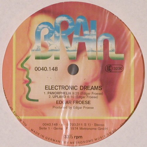 Froese,Edgar: Electronic Dreams(1975) Maus Cover, Brain(0040.148), D,like new, 1979 - LP - V3740 - 40,00 Euro