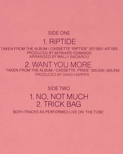 Palmer,Robert: Riptide/Want you more/No,not much+1, Island(602 132-213), D, 1985 - 12inch - V3823 - 3,00 Euro