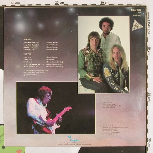 Trower,Robin: Long Misty Days, Chrysalis (6307 585), D, 1976 Typ: LP Best.-Nr.: V3862 Preis: 12,50 Euro