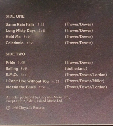 Trower,Robin: Long Misty Days, Chrysalis (6307 585), D, 1976 Typ: LP Best.-Nr.: V3862 Preis: 12,50 Euro