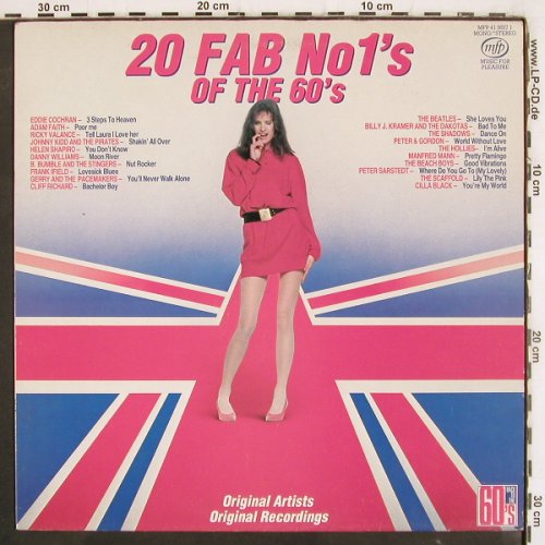 V.A.20 FAB No. 1's of the 60's: Eddie Cochran... Cilla Black, MFP (MFP 41 5657 1), UK, Ri, 1985 Typ: LP Best.-Nr.: V3915 Preis: 5,00 Euro