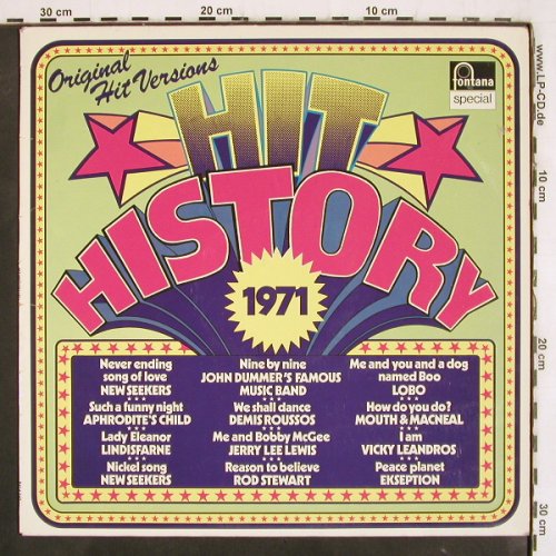 V.A.Hit History 1971: Lindisfarne... Vicky Leandros, Fontana special (6424 047), D, 1971 Typ: LP Best.-Nr.: V3968 Preis: 5,00 Euro