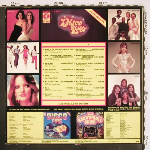 V.A.Disco Nights: Sheila B Devotion... Toby, K-tel (TS 4007), SF, 1978 Typ: LP Best.-Nr.: V4016 Preis: 5,00 Euro