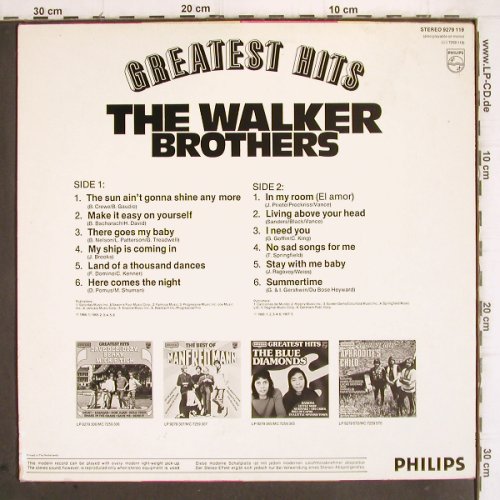 Walker Brothers: Greatest Hits, Philips Succes(9279 119), NL,  - LP - V657 - 5,00 Euro