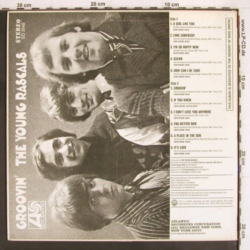 Young Rascals:&nbsp;Groovin', vg+/vg+, Atlantic (SD 8148), US, 1967 Typ:&nbsp;LP Best.-Nr.:&nbsp;V715 Preis:&nbsp; 9,00 Euro