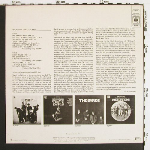 Byrds: Greatest Hits '65, Ri, CBS(32068), UK,  - LP - V7431 - 6,00 Euro