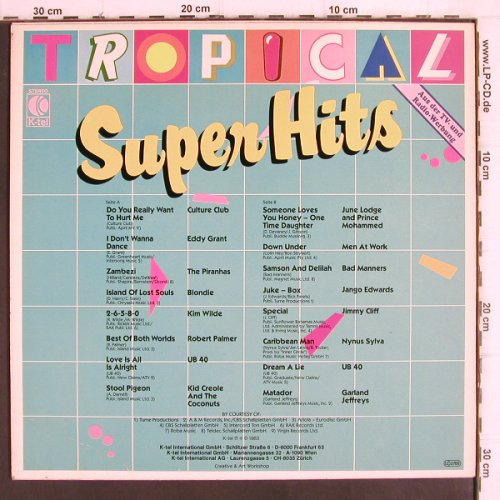 V.A.Tropical Super Hits:&nbsp;Culture Club... Garland Jeffreys, K-tel (TG 1421), D, 1983 Typ:&nbsp;LP Best.-Nr.:&nbsp;V770 Preis:&nbsp; 5,00 Euro