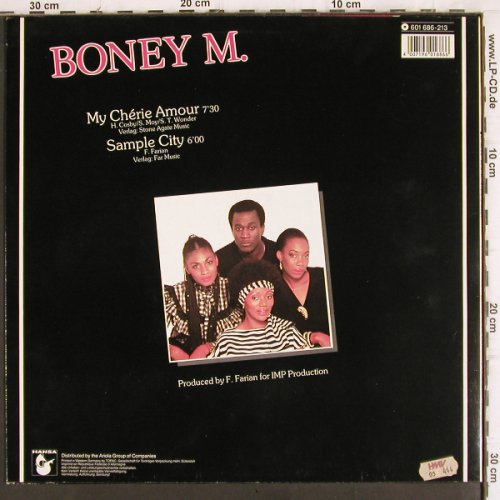 Boney M.:&nbsp;My Cherie Amour 7:30/Sample City, Hansa (601 686-213), D, 1985 Typ:&nbsp;12" Best.-Nr.:&nbsp;V870 Preis:&nbsp; 4,00 Euro