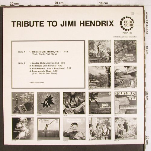 Hendrix,Jimi:&nbsp;Tribute To, Perl Serie (PSLP 190), D, 1971 Typ:&nbsp;LP Best.-Nr.:&nbsp;V888 Preis:&nbsp; 7,50 Euro