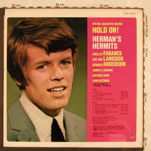Herman's Hermits: Hold On ! - from Soundtrack, MGM(SE-4342ST), US, co,  - LP - X110 - 7,50 Euro