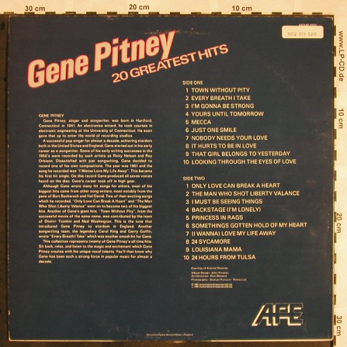 Pitney,Gene: 20 Greatest Hits, m-/vg+, AFE(AFEMP 1004), UK, 1981 - LP - X1445 - 5,00 Euro