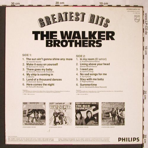 Walker Brothers: Greatest Hits, Philips Succes(9279 119), NL,  - LP - X1662 - 5,00 Euro