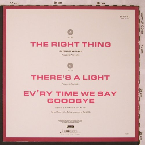 Simply Red: The Right Thing+2 (brown), WEA(248 460-0), D, 1987 - 12inch - X2231 - 4,00 Euro