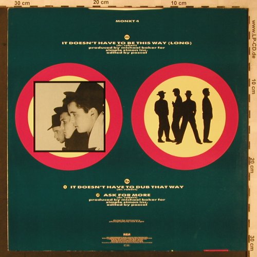 Blow Monkeys: It Doesn't Have To Be T.Way*2+1,lg, RCA(MONKT 4), UK, 1986 - 12inch - X2267 - 3,00 Euro