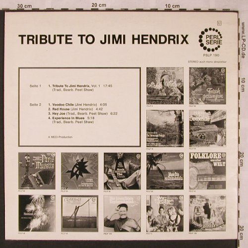 Hendrix,Jimi: Tribute To, Perl Serie(PSLP 190), D, 1971 - LP - X2391 - 7,50 Euro