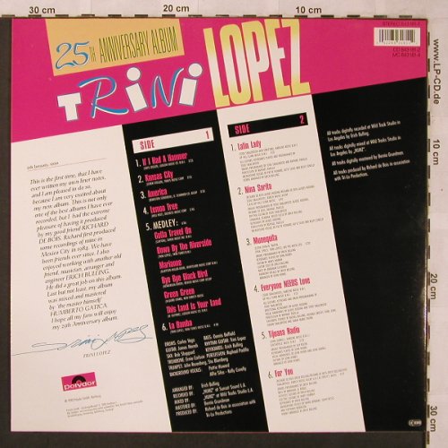 Lopez,Trini: 25th Anniversary Album, Polydor(843 181-1), D, 1990 - LP - X2554 - 6,00 Euro