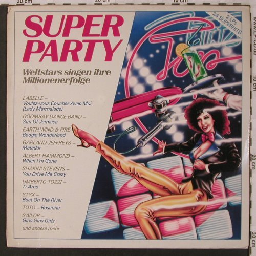 V.A.Super Party: Weltstars singen i.Millionenerfolge, CBS(CBS 88 647), NL, 1984 - 2LP - X2999 - 5,00 Euro