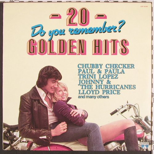 V.A.20 Golden Hits-Do you Remenber: Trini Lopez...Nino Tempo&April St., Lotus(LOP 14.049), I,  - LP - X3136 - 4,00 Euro