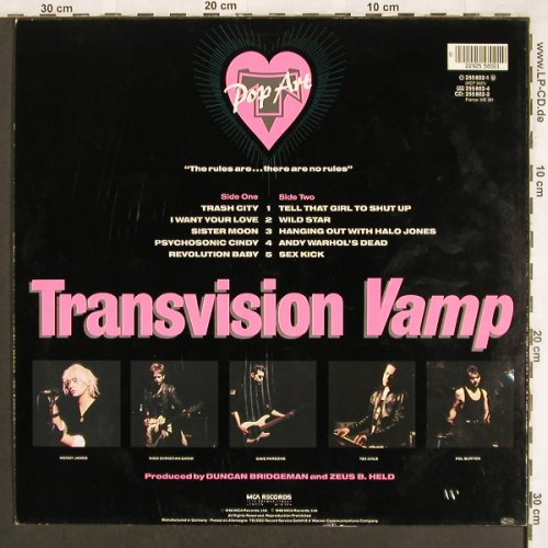 Transvision Vamp: Pop Art, MCA(255 802-1), D, 1988 - LP - X3513 - 6,00 Euro