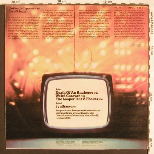 Schulze,Klaus: Elektronik-Impressionen, vg+/m-, Amiga(8 55 941), DDR, 1982 - LP - X3515 - 6,00 Euro