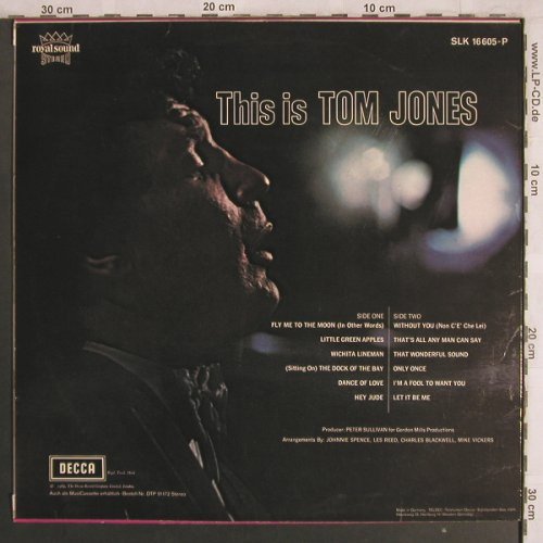 Jones,Tom: This is, m-/vg+, Decca(SLK 16 605-P), D,  - LP - X4088 - 7,50 Euro