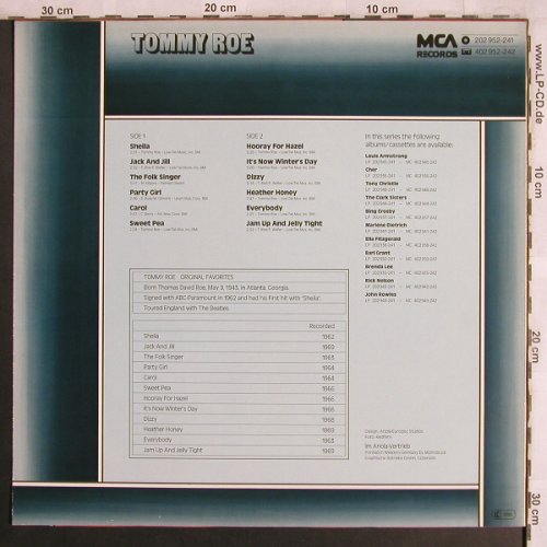 Roe,Tommy: Original Favorites, MCA(202 952-241), D,  - LP - X4095 - 5,00 Euro