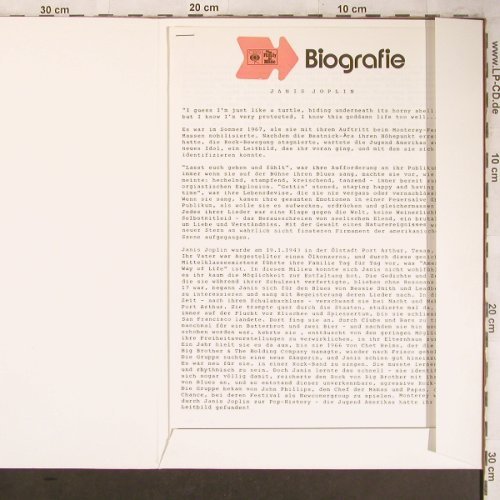 Joplin,Janis: The Family of Music, 2 S.Biografie, CBS aus 88 115(7505), D, german,  - BIO - X4557 - 5,00 Euro