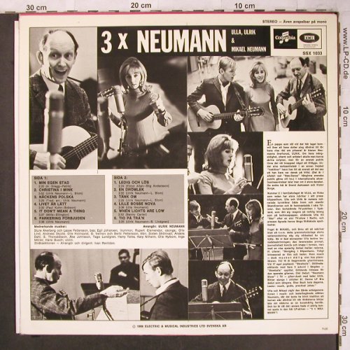 Neumann - Ulla, Ulrik & Mikael: 3 x Neumann, vg+/m-, Columbia(SSX 1033), S, 1968 - LP - X4672 - 6,00 Euro