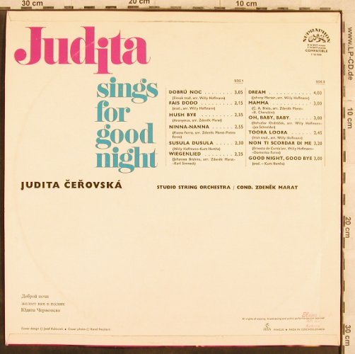 Judita: sings for good night, Supraphon(1 16 1035), CZ,  - LP - X467 - 12,50 Euro