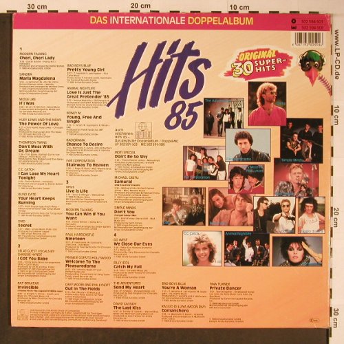 V.A.Hits'85: Das Internationale Doppelalbum, Foc, Ariola(302 594-503), D, 1985 - 2LP - X6066 - 6,00 Euro