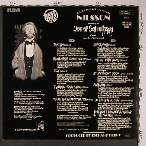 Nilsson,Harry: Son Of Schmilsson, Musterplatte, RCA like new(CL 13812), D, Ri,  - LP - X6456 - 7,50 Euro