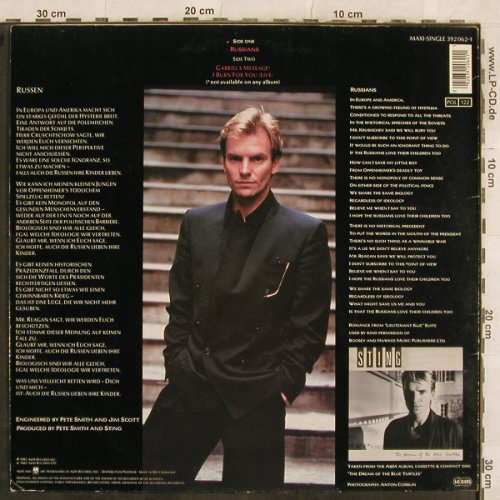 Sting: Russians+2, AM(392 062-1), D, 1985 - 12inch - X65 - 3,00 Euro