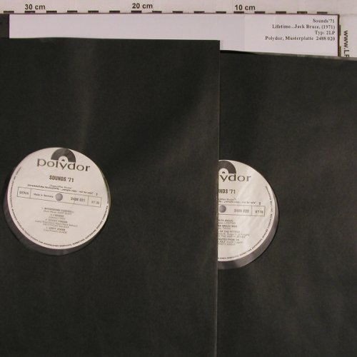 V.A.Sounds'71: Lifetime...Jack Bruce, No Cover, Polydor, Musterplatte(2488 020), D16Tr, 1971 - 2LP - X6877 - 50,00 Euro