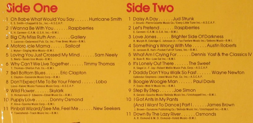 V.A.Bright Side of Music: 22 original Hits, orginal Stars, K-tel(TU230), US,vg+/m-, 1973 - LP - X7069 - 7,50 Euro
