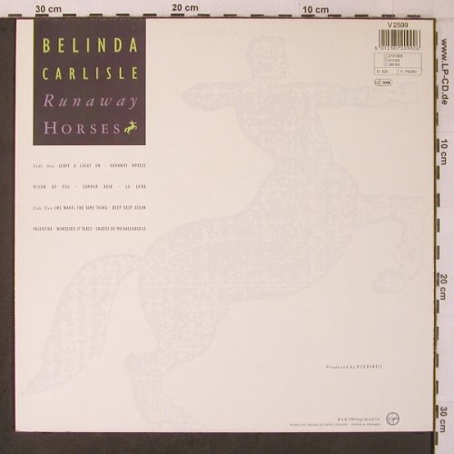Carlisle,Belinda: Runaway Horses, Virgin(210 303), D, 1989 - LP - X7090 - 7,50 Euro