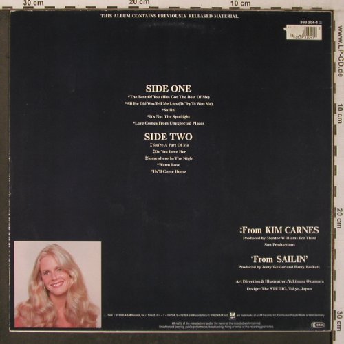 Carnes,Kim: The Best Of You, AM(393 204-1), NL, m-/vg+, 1982 - LP - X7233 - 7,50 Euro