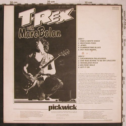 T.Rex with Marc Bolan: The Greatest Hits Vol.1, Pickwick(SHM 953), UK,  - LP - X727 - 7,50 Euro