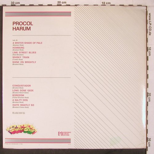 Procol Harum: Same, Foc, Booklet, Super Star(SU-1024), I, Ri,  - LP - X7297 - 7,50 Euro