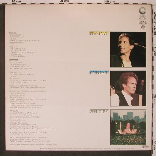 Simon & Garfunkel: The Concert in Central Park, Foc, Geffen(GEF 88 575), NL, 1982 - 2LP - X7688 - 9,00 Euro