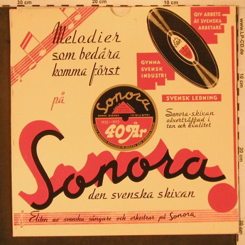 V.A.Sonora-Melodier som bedära: 40 Ar, 1932-1972, Foc, Sonora(6830 124), S,  - LP - X7706 - 7,50 Euro