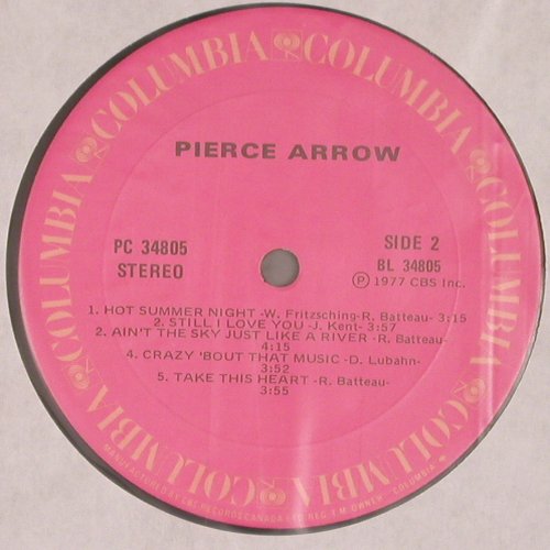 Pierce Arrow:&nbsp;Same, Columbia (PC 34805), US, co, 1977 Typ:&nbsp;LP Best.-Nr.:&nbsp;X778 Preis:&nbsp; 3,00 Euro