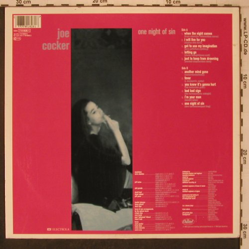 Cocker,Joe: One Night Of Sin, Capitol(7 91828 1), EEC, 1989 - LP - X7819 - 5,00 Euro