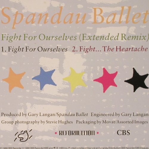 Spandau Ballet:&nbsp;Fight*2 / For Ourselves, CBS (12.7264), NL, 1986 Typ:&nbsp;12" Best.-Nr.:&nbsp;X831 Preis:&nbsp; 1,00 Euro