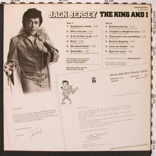 Jersey,Jack: The King And I, Bovema Negram(062-26210), NL, 1979 - LP - X8598 - 6,00 Euro
