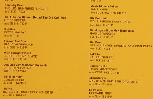 V.A.Auslese'74: Les Humphies Singers...H.Prey,16Tr., Decca/Telefunken(TST 77 923), D,Promo, 1974 - LP - X873 - 5,00 Euro