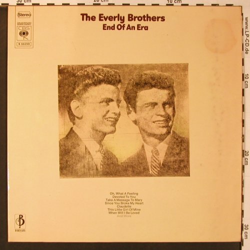 Everly Brothers: End Of An Era, Foc, m-/vg+, CBS(S 66259), NL, 1970 - 2LP - X8947 - 7,50 Euro