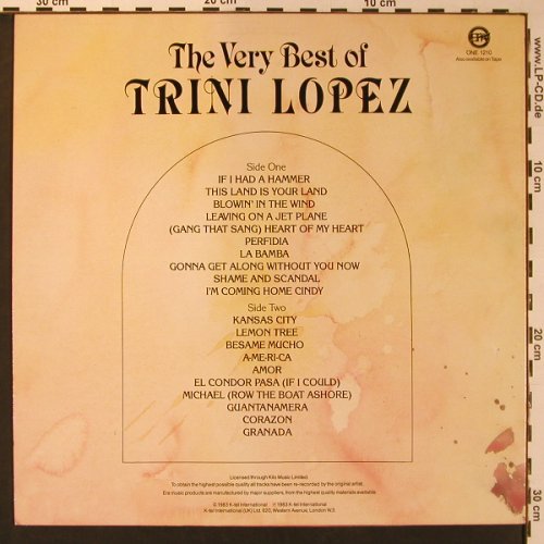 Lopez,Trini: Very Best Of - 20 Great Tracks, ERA(ONE 1210), UK, 1983 - LP - X8967 - 7,50 Euro
